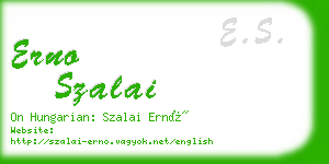 erno szalai business card